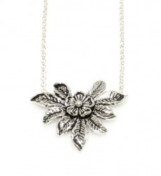 925 Sterling Silver Flower Design Necklace - 3