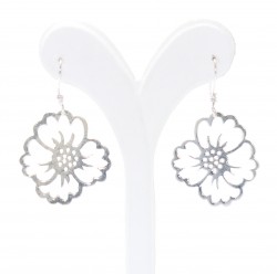 925 Silver Hortensia Filigree Drop Earrings - Nusrettaki