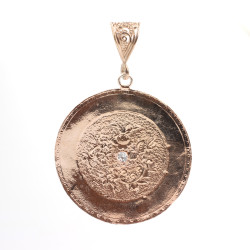925 Ayar Gümüş Çiçekler Madalyon Kolye Ucu - Nusrettaki (1)