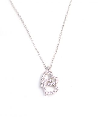 925 Sterling Silver Double Heart Necklace with White CZ - 3