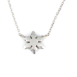 925 Ayar Gümüş Çift Taraflı Kar Tanesi Kolye - 4