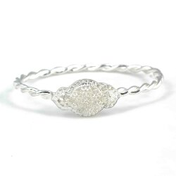 925 Ayar Gümüş Çift Tel İnce Yıldız Kaşlı Burma Bilezik - 4