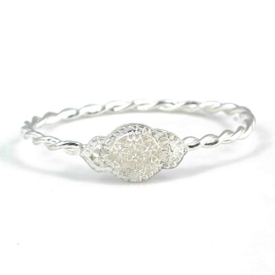 925 Ayar Gümüş Çift Tel İnce Yıldız Kaşlı Burma Bilezik - 4