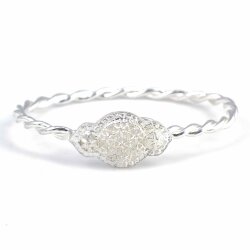 925 Ayar Gümüş Çift Tel İnce Yıldız Kaşlı Burma Bilezik - 3