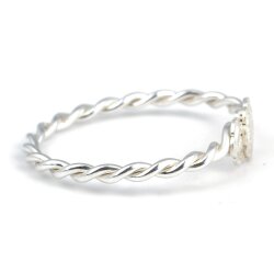 925 Ayar Gümüş Çift Tel Oval Kaşlı Burma Bilezik - 3