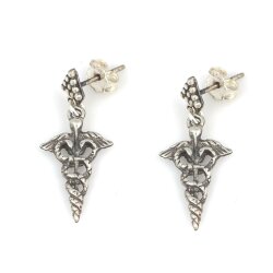 925 Ayar Gümüş Çivi Tıp Sembolü Küpe - Nusrettaki (1)