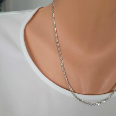 925 Ayar Gümüş Curb Zincir - 4