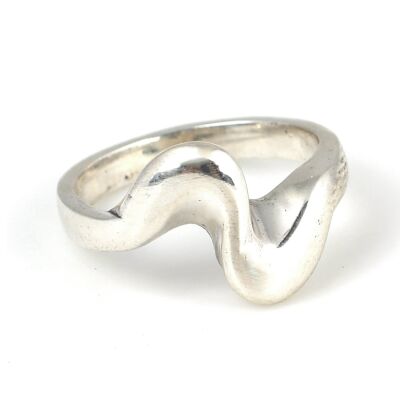925 Ayar Gümüş Dalga Model Yüzük - 4