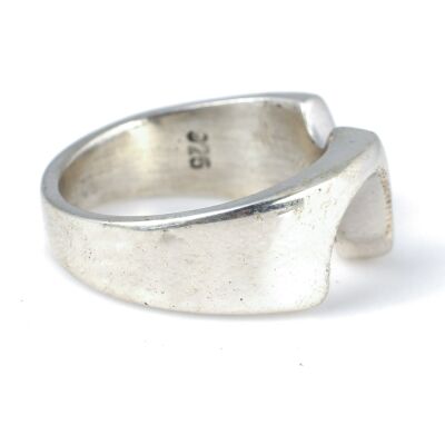 925 Ayar Gümüş Dalgalı Yüzük - 3