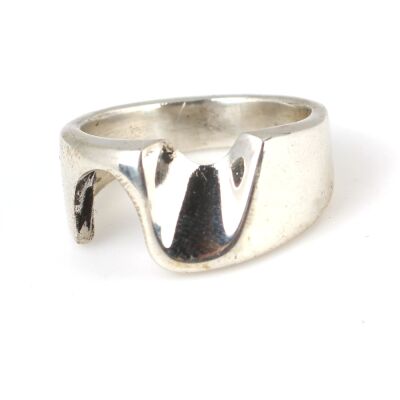 925 Ayar Gümüş Dalgalı Yüzük - 4