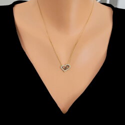 Sterling Silver Life in a Heart Dainty Necklace - Nusrettaki
