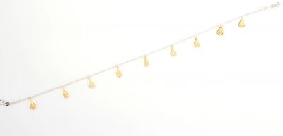 925 Ayar Gümüş Damla Telkari Halhal - 4