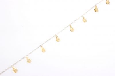 925 Ayar Gümüş Damla Telkari Halhal - 6