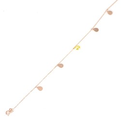 925 Ayar Gümüş Damla Üzeri Yıldızlı Halhal - 4