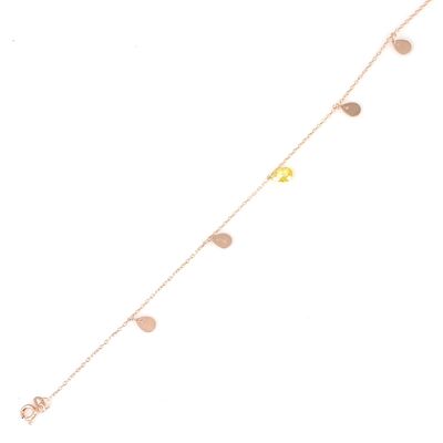 925 Ayar Gümüş Damla Üzeri Yıldızlı Halhal - 4