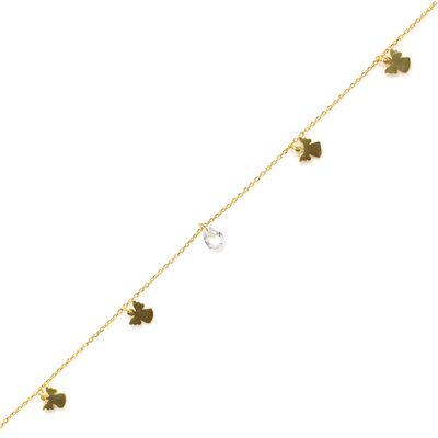 925 Ayar Gümüş Damla Zirkon Taşlı Melek Halhal - 1