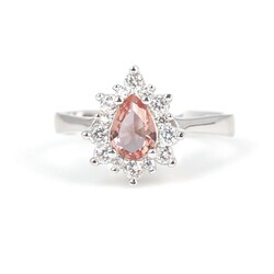 925 Ayar Gümüş Damla Zultanit Anturaj Yüzük - 3