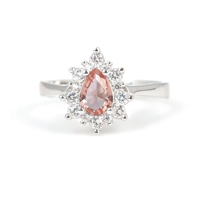 925 Ayar Gümüş Damla Zultanit Anturaj Yüzük - 3