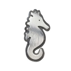 Nusrettaki - 925 Ayar Gümüş Deniz Atı Broş
