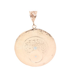 925 Ayar Gümüş Desenli Madalyon Kolye Ucu - Nusrettaki (1)
