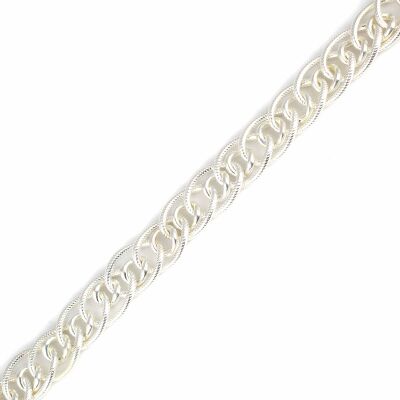 925 Ayar Gümüş Desenli Olimpiyat Model Zincir Bileklik - 3