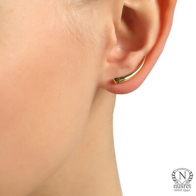 925 Ayar Gümüş Diş Earcuff Küpe - 2