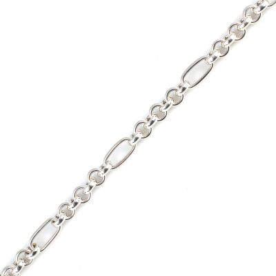 925 Ayar Gümüş Doch Zincirli Şarnel Bileklik - 3