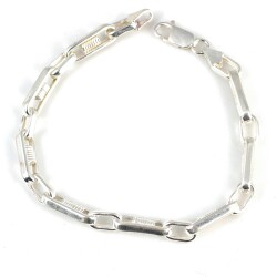 925 Ayar Gümüş Düz Astar Model Bileklik - Nusrettaki