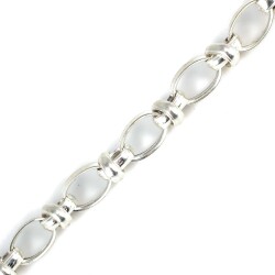 925 Ayar Gümüş Düz Astar Şarnel Bileklik - 3