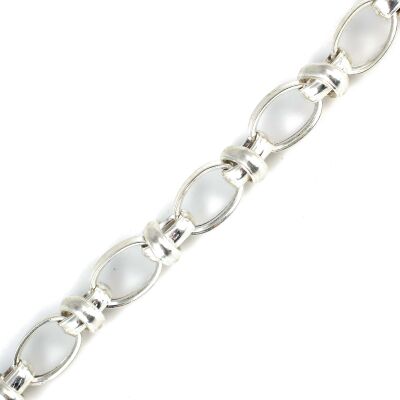 925 Ayar Gümüş Düz Astar Şarnel Bileklik - 3