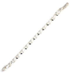 925 Ayar Gümüş Düz Burgu Model Bileklik - Nusrettaki (1)