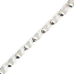 925 Ayar Gümüş Düz Burgu Model Bileklik - 3