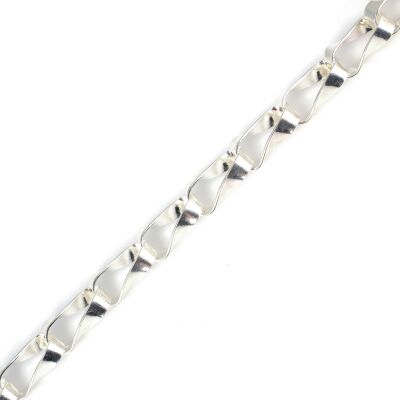 925 Ayar Gümüş Düz Burgu Model Bileklik - 3