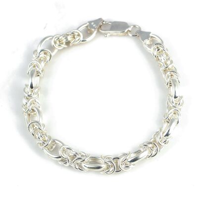 925 Ayar Gümüş Düz Burgu Sarmaşık Model Bileklik - 1