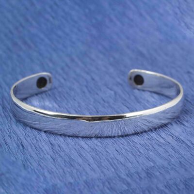 925 Ayar Gümüş Düz Erkek Bileziği - 2