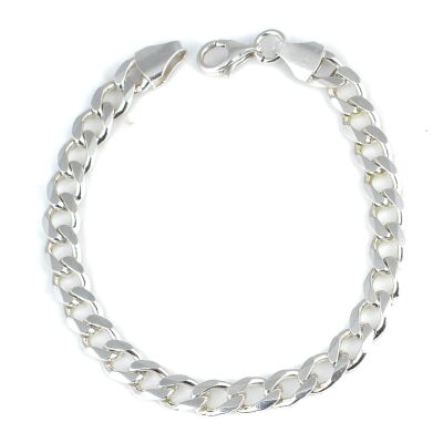 925 Ayar Gümüş Düz Gurme Model Bileklik - 1