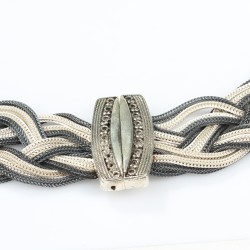 925 Ayar Gümüş El işi Kazaz Kolye - 4