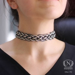 925 Ayar Gümüş El işi Kazaz Kolye - 7