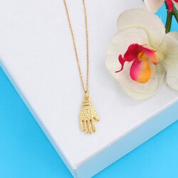 925 Sterling Silver Hand Design Necklace - 3