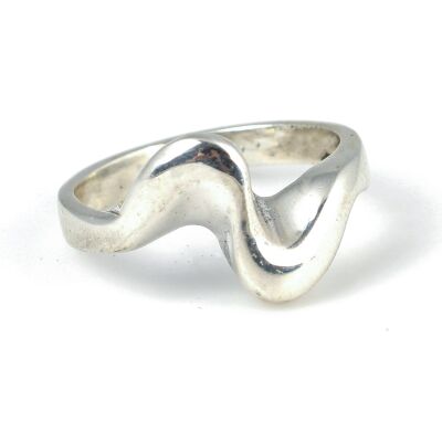 925 Ayar Gümüş Es Model Yüzük - 5