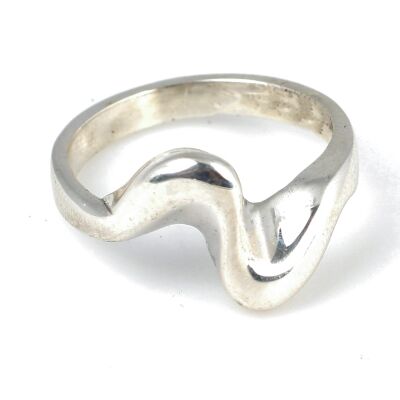 925 Ayar Gümüş Es Model Yüzük - 3