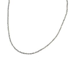 925 Ayar Gümüş Eskitme Model Siyah Kalemli Halka Zincir - Nusrettaki (1)