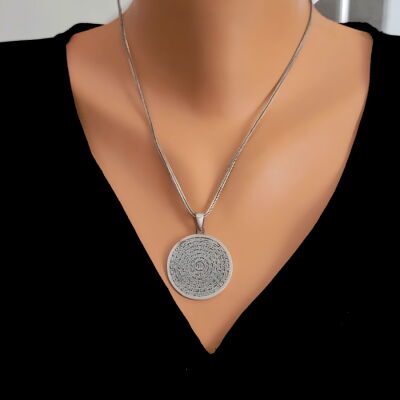 925 Ayar Gümüş Esmaül Hüsna Dualı Kolye Ucu - 2