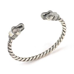 925 Ayar Gümüş Fil Başı Burgu Kol Erkek Bileziği - Nusrettaki