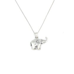 925 Ayar Gümüş Fil Kolye - Nusrettaki (1)