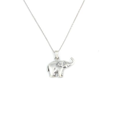 925 Ayar Gümüş Fil Kolye - 2