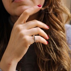 925 Ayar Gümüş Fil Dişi Model Yüzük - Nusrettaki