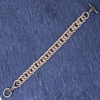 925 Ayar Gümüş Gurme Zincir Bileklik - 5