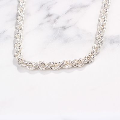 925 Ayar Gümüş Halat Zincir - 3
