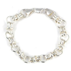 925 Ayar Gümüş Halka Model Antik Bileklik - Nusrettaki